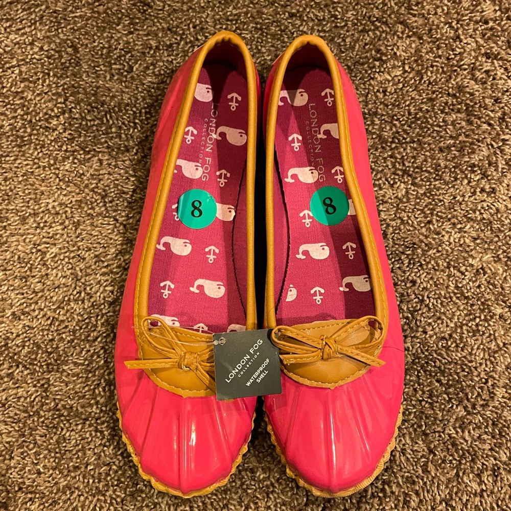 Hot Pink Size 8 London Fog rain shoes
